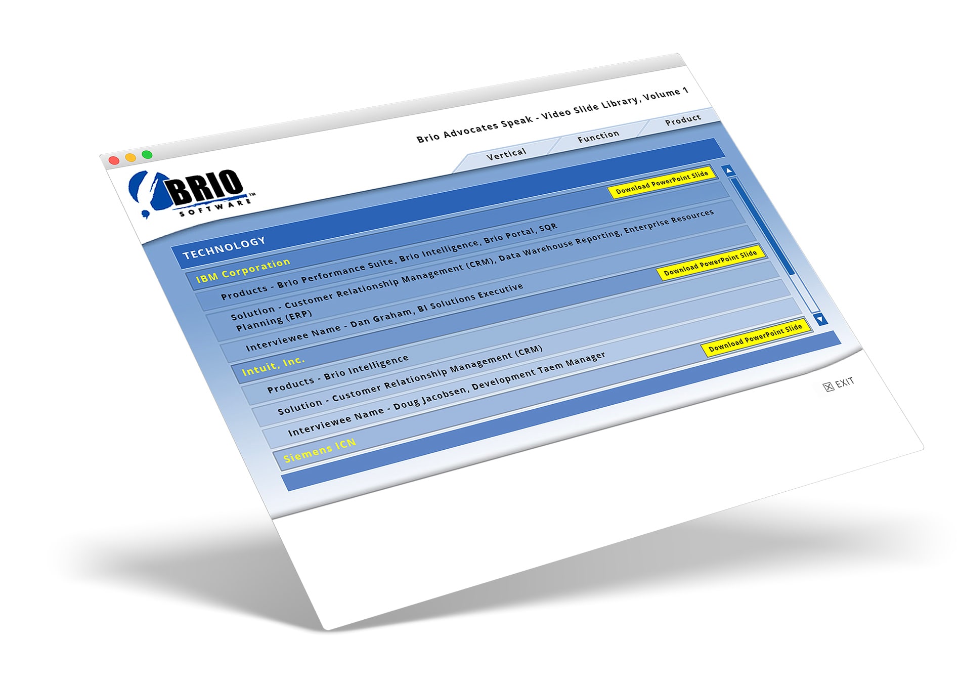 Brio Software CD-ROM